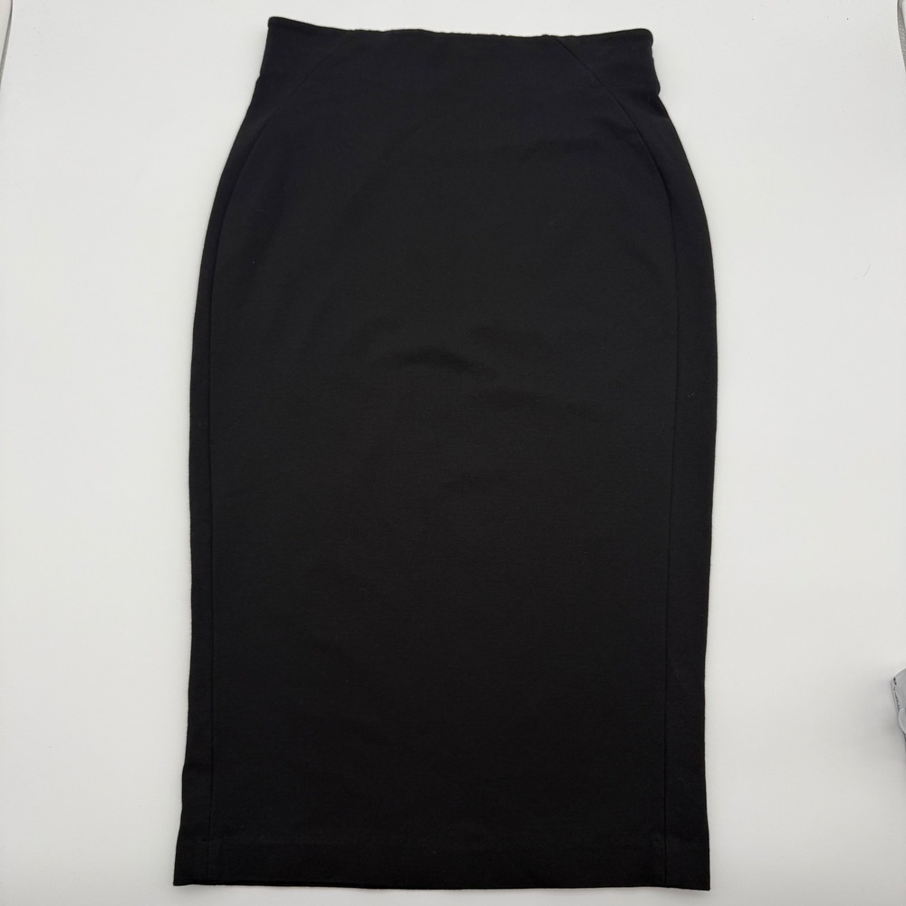 Vince Camuto Women's S Black Ponte Pencil Midi Skirt Stretch Office Siren - Picture 7 of 7